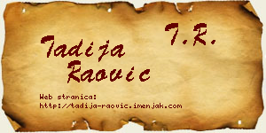 Tadija Raović vizit kartica